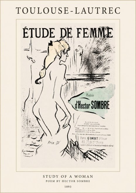 Toulouse-Lautrec Étude De Femme No1 - Juliste