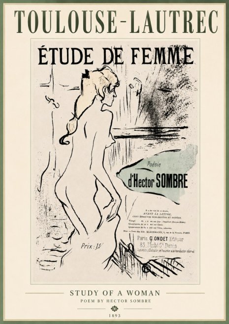 Toulouse-Lautrec Étude De Femme No3 - Juliste