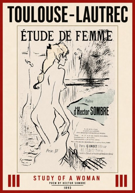 Toulouse-Lautrec Étude De Femme No5 - Juliste