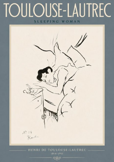 Toulouse-Lautrec Sleeping Woman No4 - Juliste