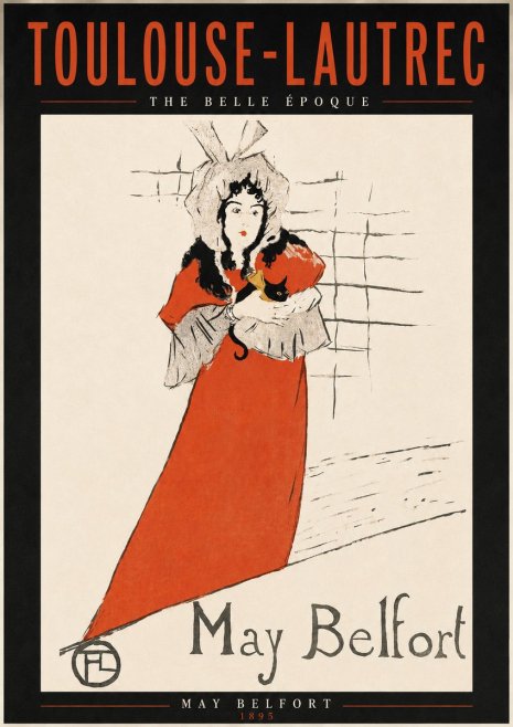 Toulouse-Lautrec May Belfort No3 - Juliste