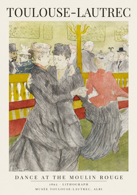 Toulouse-Lautrec Dance at the Moulin Rouge No1 - Juliste