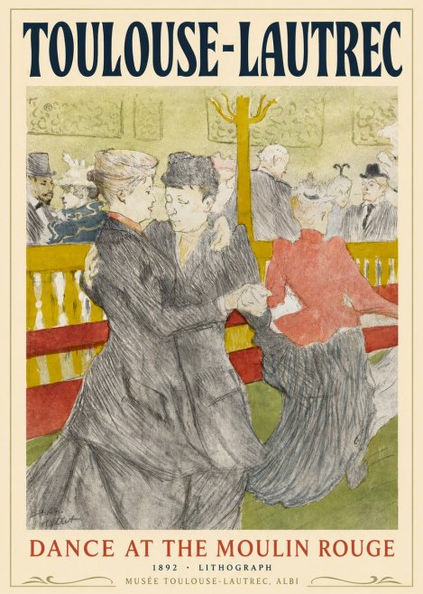 Toulouse-Lautrec Dance at the Moulin Rouge No2 - Juliste