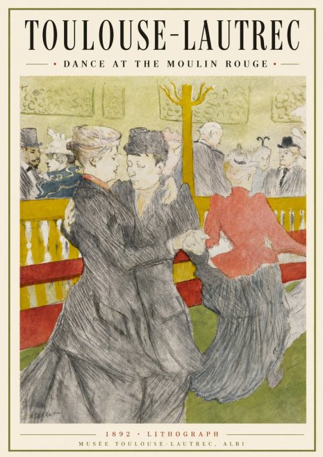Toulouse-Lautrec Dance at the Moulin Rouge No3 - Juliste