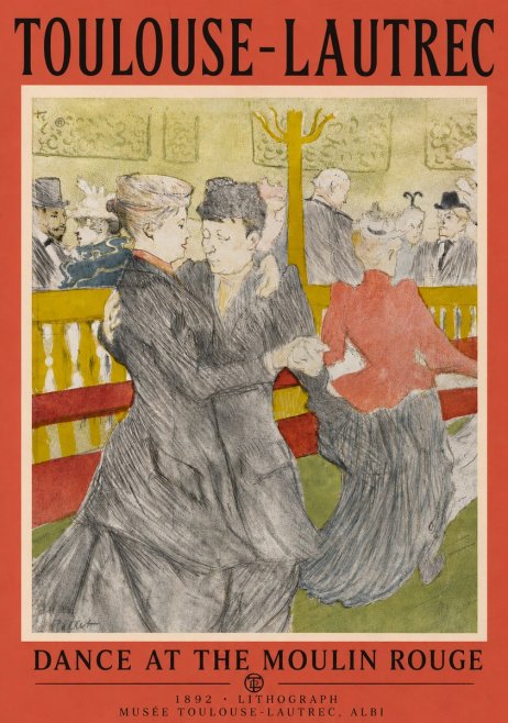 Toulouse-Lautrec Dance at the Moulin Rouge No4 - Juliste