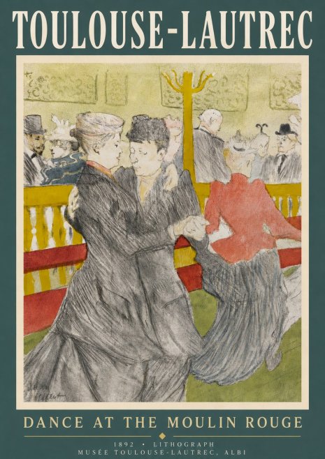 Toulouse-Lautrec Dance at the Moulin Rouge No5 - Juliste