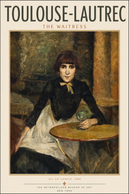 Toulouse-Lautrec The Waitress No5 - Juliste