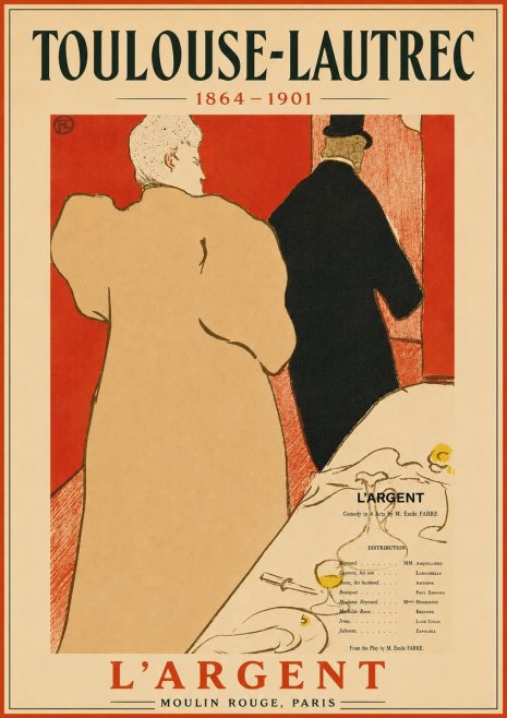 Toulouse-Lautrec L'argent No4 - Juliste