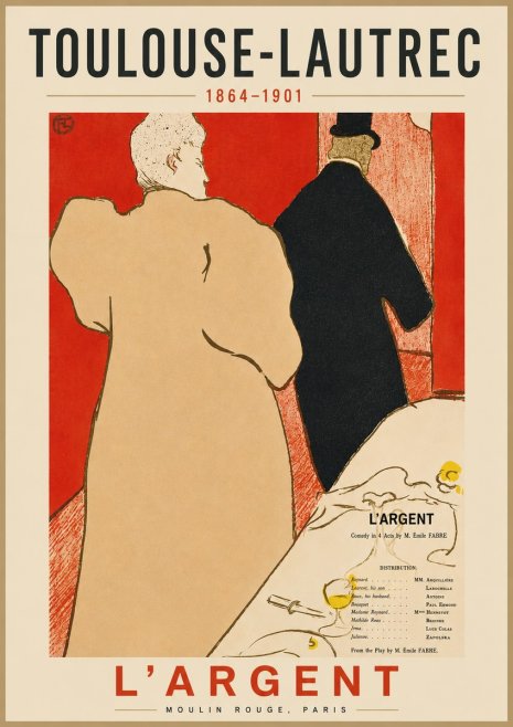 Toulouse-Lautrec L'argent No5 - Juliste