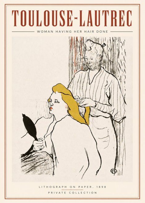 Toulouse-Lautrec Woman Having Her Hair Done No2 - Juliste