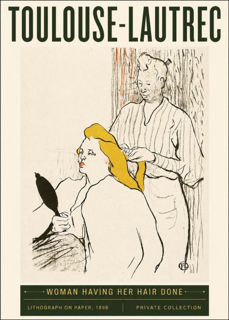 Toulouse-Lautrec Woman Having Her Hair Done No3 - Juliste