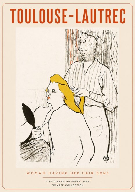 Toulouse-Lautrec Woman Having Her Hair Done No4 - Juliste