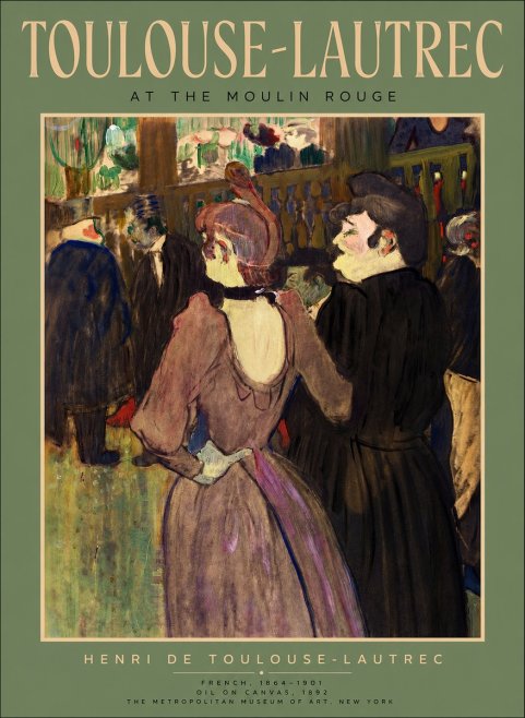 Toulouse-Lautrec At the Moulin Rouge XIV No2 - Juliste