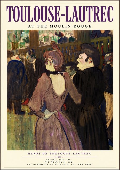 Toulouse-Lautrec At the Moulin Rouge XIV No3 - Juliste
