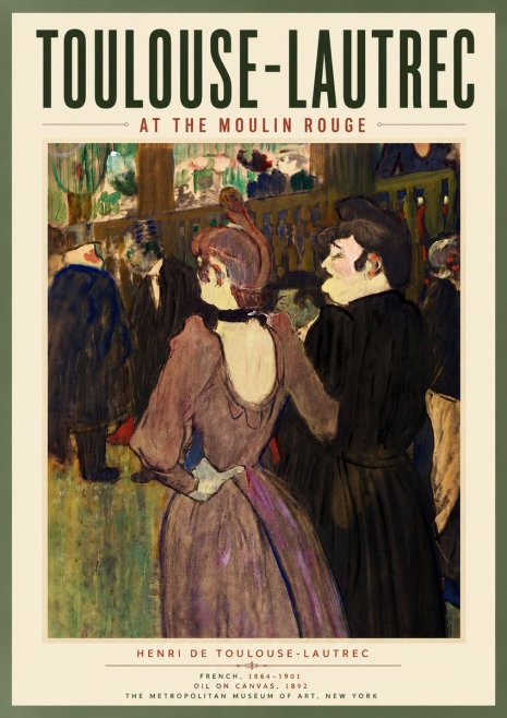 Toulouse-Lautrec At the Moulin Rouge XIV No6 - Juliste