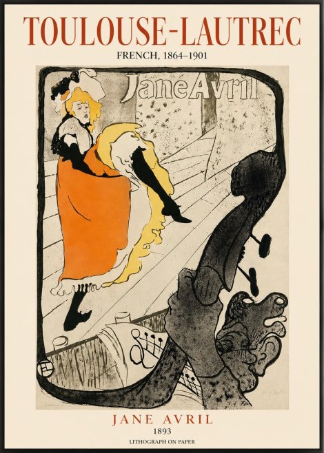 Toulouse-Lautrec Jane Avril II No1 - Juliste