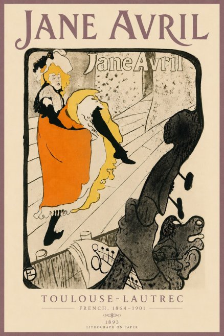 Toulouse-Lautrec Jane Avril II No6 - Juliste