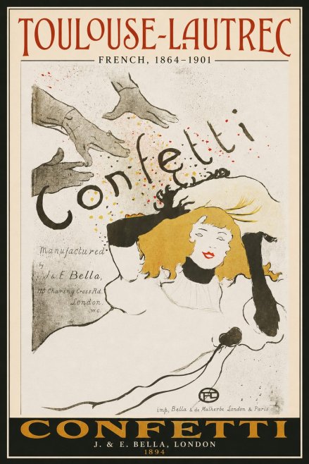Toulouse-Lautrec Confetti No2 - Juliste