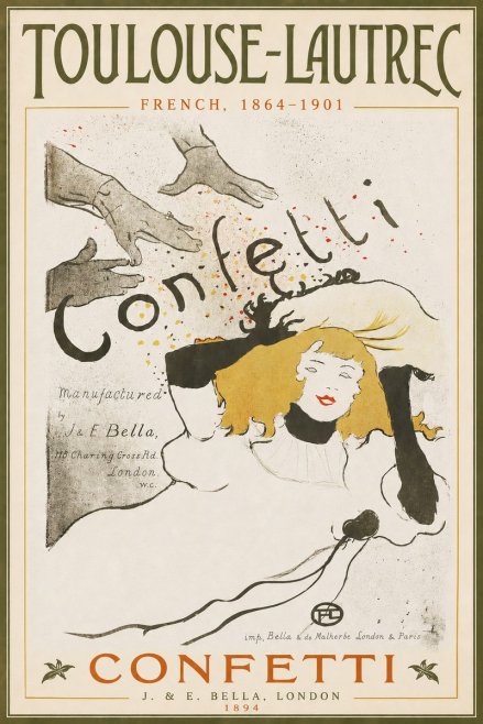 Toulouse-Lautrec Confetti No3 - Juliste
