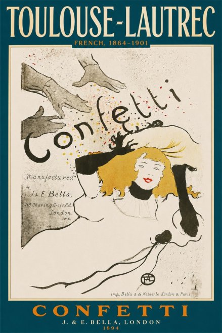 Toulouse-Lautrec Confetti No4 - Juliste