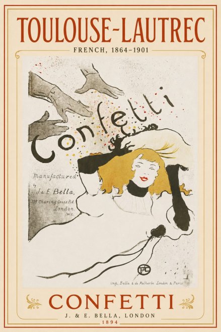 Toulouse-Lautrec Confetti No5 - Juliste