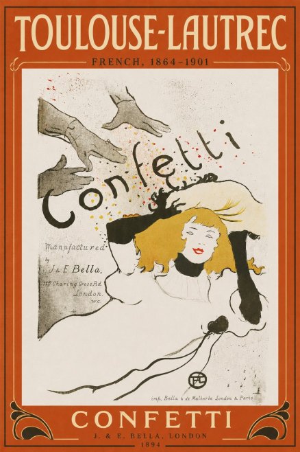 Toulouse-Lautrec Confetti No6 - Juliste