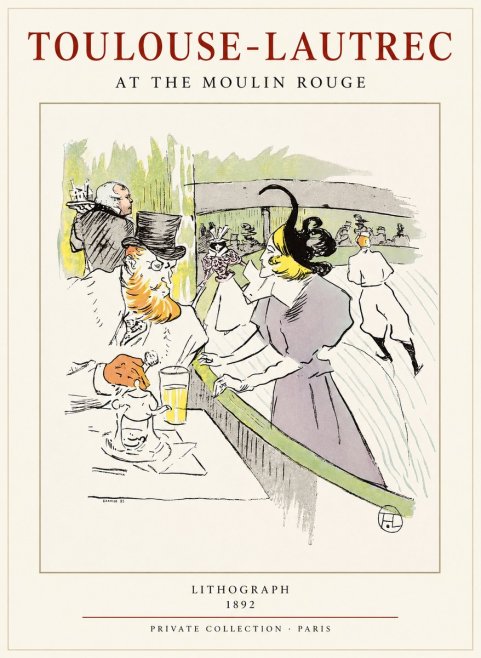 Toulouse-Lautrec At the Moulin Rouge XV No1 - Juliste
