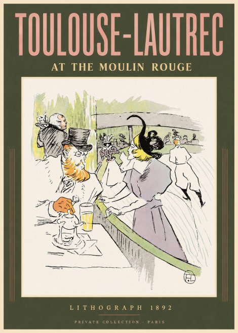 Toulouse-Lautrec At the Moulin Rouge XV No2 - Juliste
