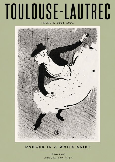 Toulouse-Lautrec Dancer in a White Skirt No2 - Juliste