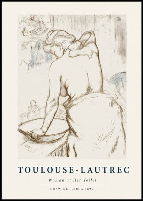 Toulouse-Lautrec Woman at Her Toilet No1 - Juliste