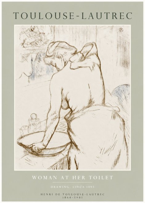 Toulouse-Lautrec Woman at Her Toilet No3 - Juliste