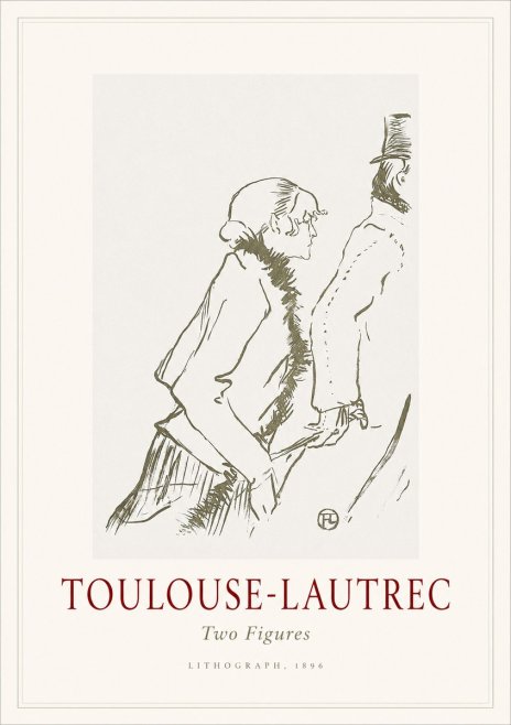 Toulouse-Lautrec Two Figures No1 - Juliste