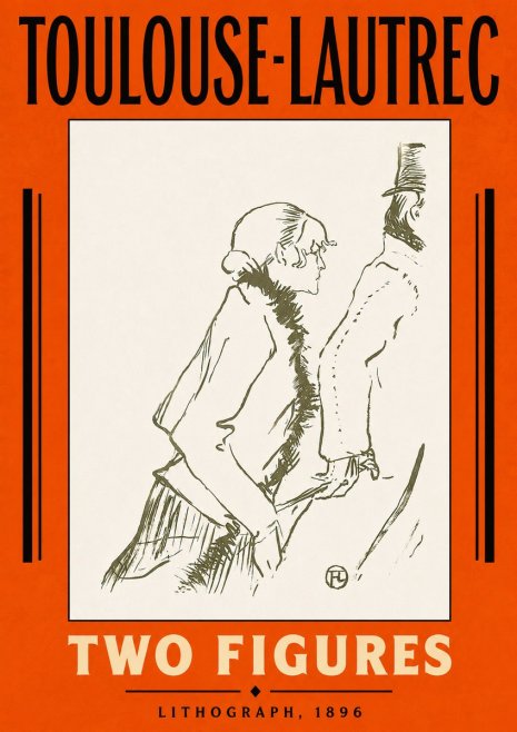 Toulouse-Lautrec Two Figures No5 - Juliste