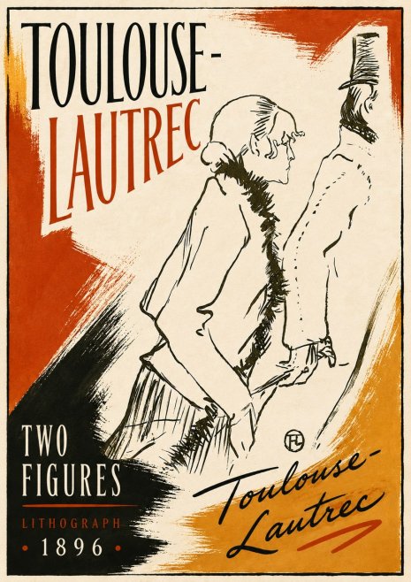 Toulouse-Lautrec Two Figures No6 - Juliste
