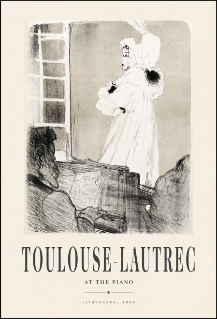 Toulouse-Lautrec At the Piano No1 - Juliste