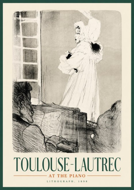 Toulouse-Lautrec At the Piano No2 - Juliste