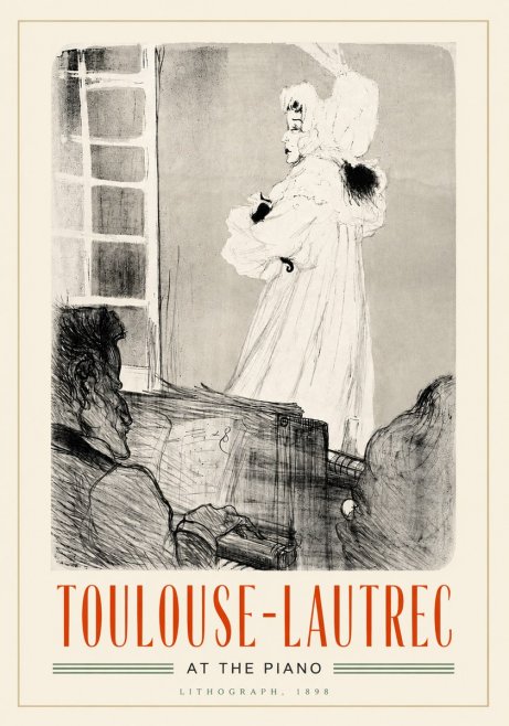Toulouse-Lautrec At the Piano No4 - Juliste