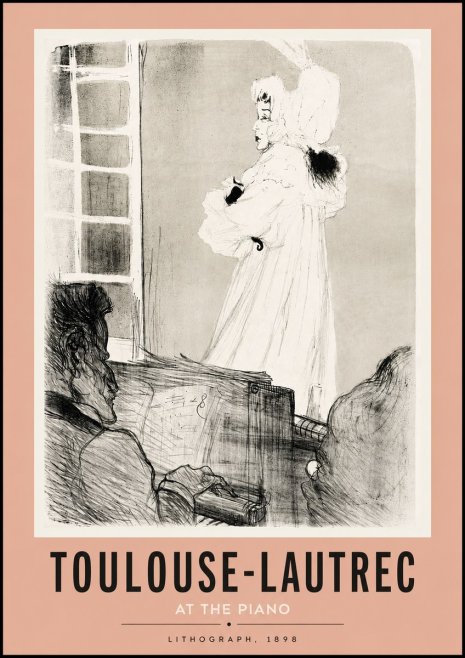 Toulouse-Lautrec At the Piano No5 - Juliste