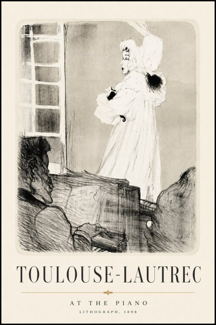 Toulouse-Lautrec At the Piano No6 - Juliste