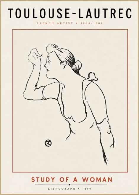 Toulouse-Lautrec Study of a Woman II No4 - Juliste