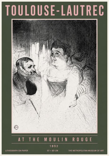Toulouse-Lautrec At the Moulin Rouge XVII No4 - Juliste