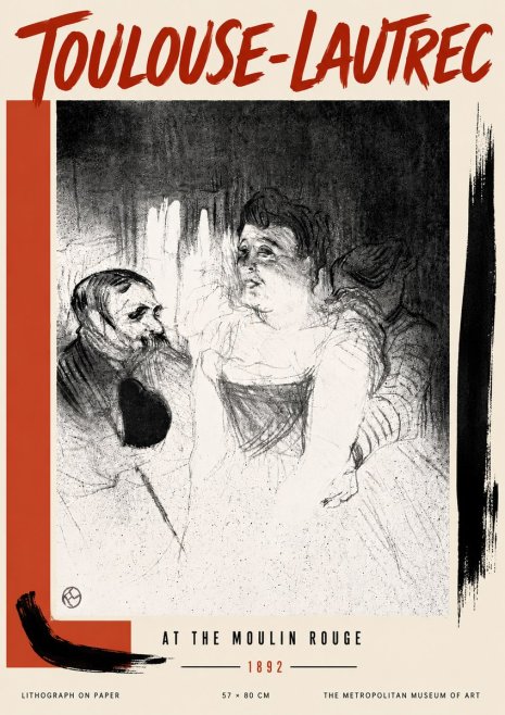 Toulouse-Lautrec At the Moulin Rouge XVII No6 - Juliste