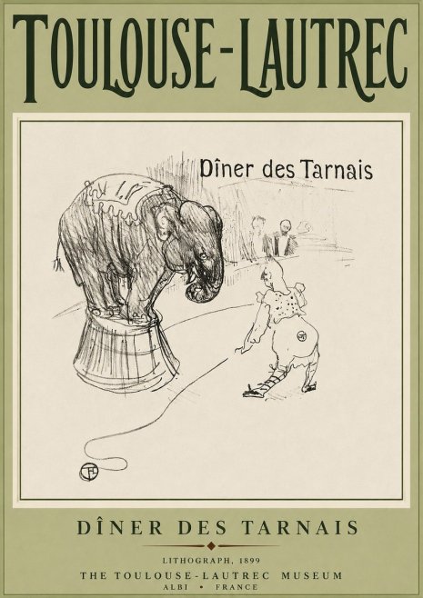Toulouse-Lautrec Dîner Des Tarnais No3 - Juliste