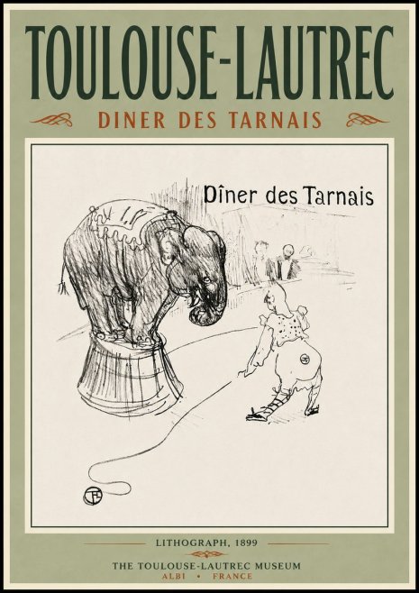 Toulouse-Lautrec Dîner Des Tarnais No5 - Juliste