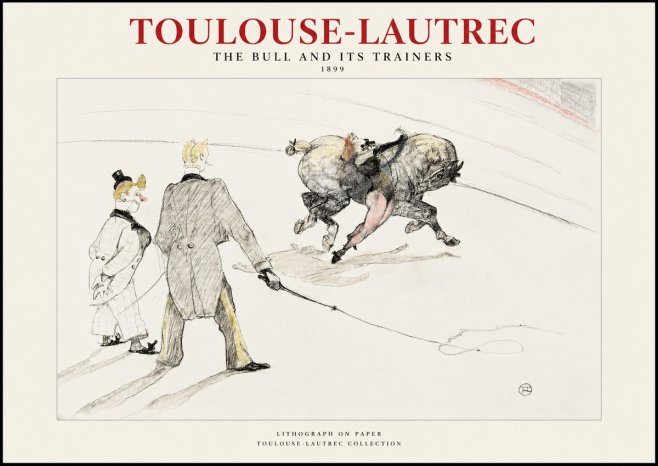 Toulouse-Lautrec The Bull and Its Trainers No1 - Juliste