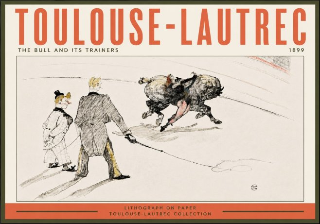 Toulouse-Lautrec The Bull and Its Trainers No5 - Juliste