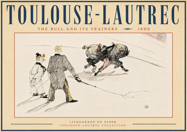 Toulouse-Lautrec The Bull and Its Trainers No6 - Juliste