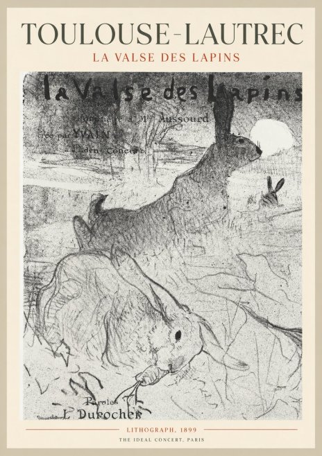 Toulouse-Lautrec La Valse Des Lapins No1 - Juliste