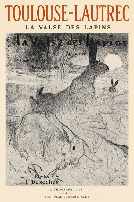 Toulouse-Lautrec La Valse Des Lapins No3 - Juliste