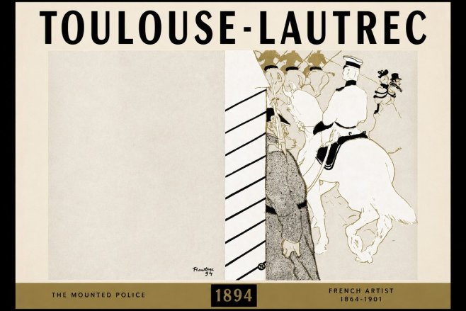 Toulouse-Lautrec The Mounted Police No2 - Juliste